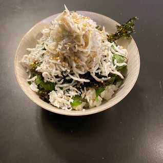 韓国海苔で釜揚げシラス丼